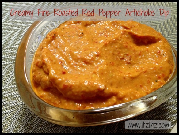 Creamy Fire Roasted Red Pepper Artichoke Dip