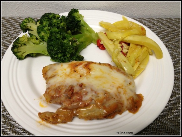 Veal Sorrento with Ham, Seasoned Yellow Squash, & Broccoli